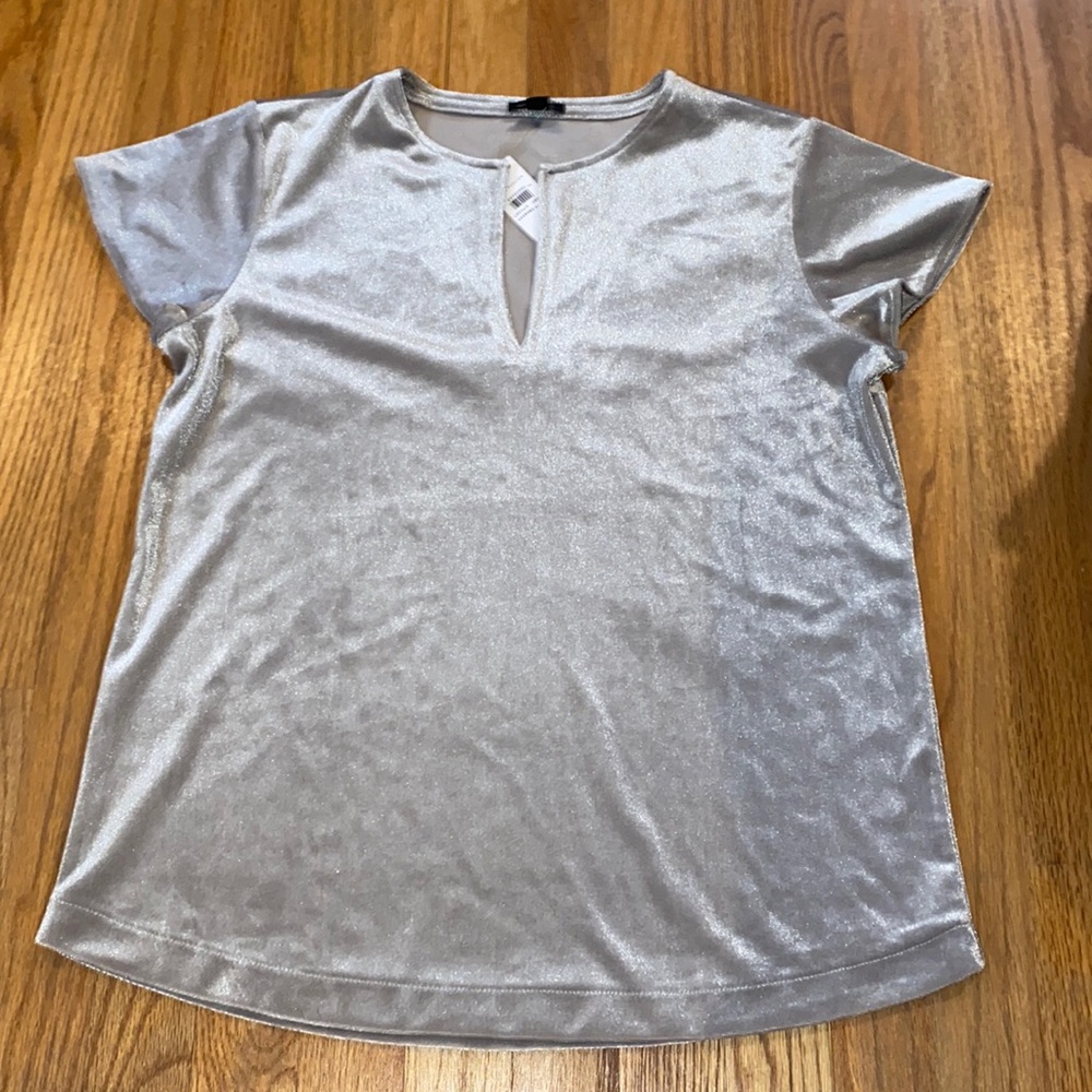 Ann Taylor Grey Short Sleeve